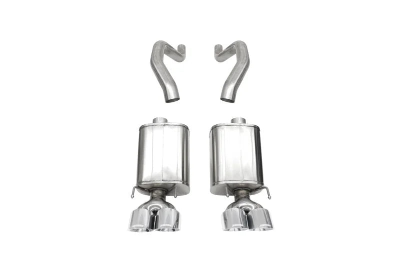 Corsa 06-13 Chevy Corvette C6 Z06 7.0L / 09-13 ZR1 6.2L Polished AxleBack Exhaust w/4.5in Twin Tips - Main Product View