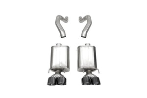 Corsa 06-13 Chevy Corvette C6 Z06 7.0L / 09-13 ZR1 6.2L Black PVD AxleBack Exhaust w/4.5in Twin Tips - Side View