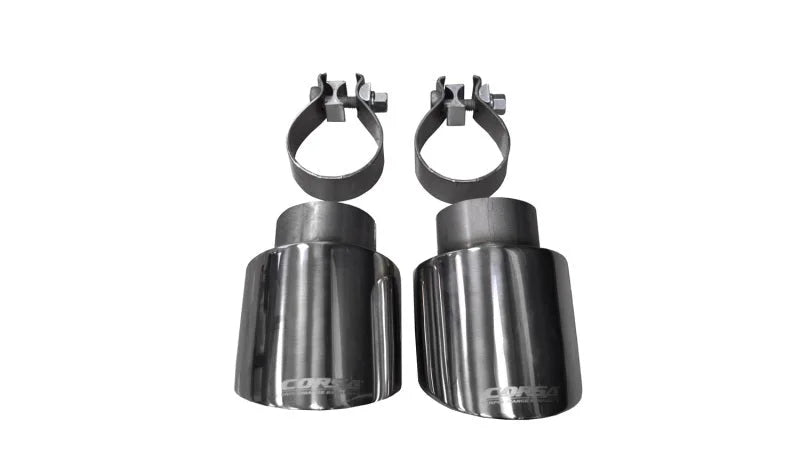 Corsa 10-14 Volkswagen R Mk6 Polished Two 4.0in Polished Pro-Series Tips - Main Product View
