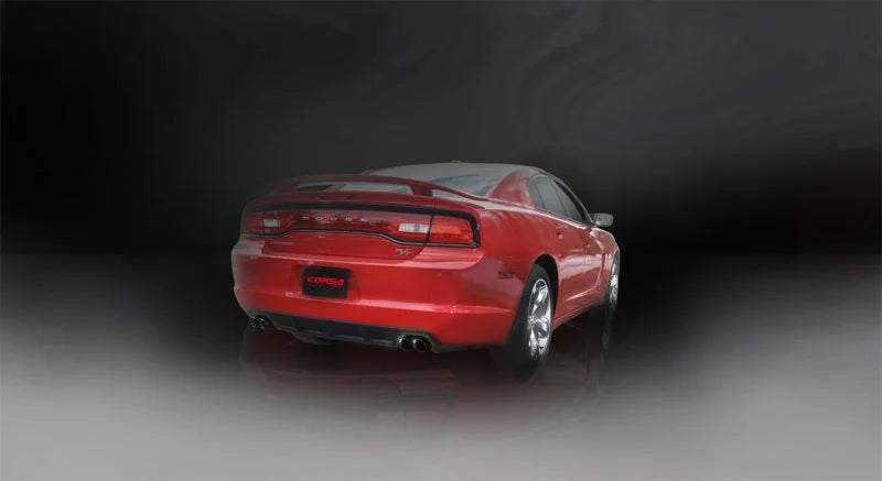 Corsa 11-14 Dodge Charger R/T 5.7L V8 Black Sport Cat-Back Exhaust - Side View