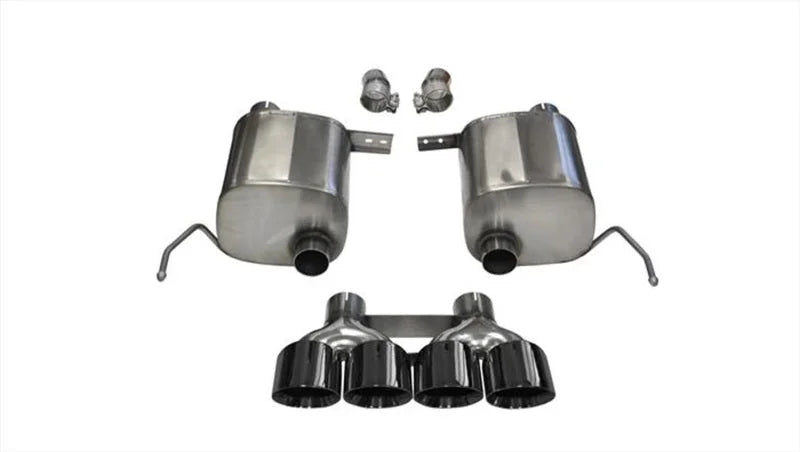 Corsa 14-19 Chevy Corvette C7 Coupe 6.2L V8 AT/MT 2.75in Valve-Back Dual Rear Exit Black Xtreme Exht - Main Product View