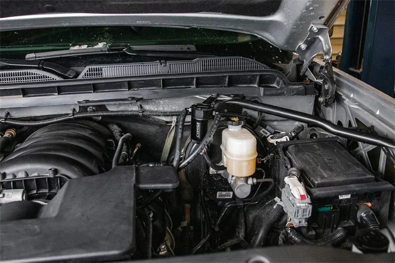 Corsa 14-19 GM Silverado/Sierra (15-20) Tahoe/Yukon/Suburban/Yukon XL/Escalade (5.3L V8) Catch Can - Detail View