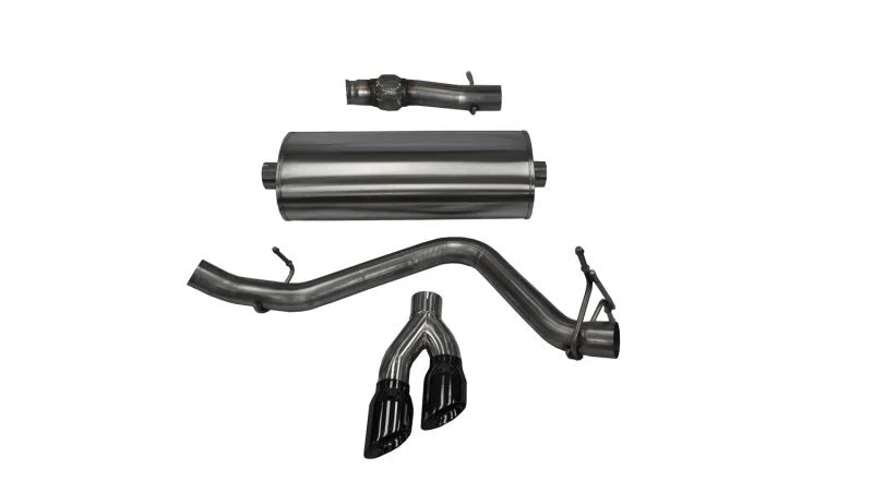 Corsa 14-19 GMC Sierra/Chevy Silv 1500 Reg. Cab/Std. Bed 5.3L V8 Black Sport Single Side CB Exhaust - Main Product View