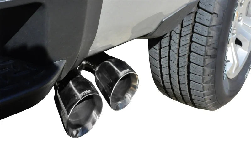 Corsa 14-19 GMC Sierra/Chevy Silv 1500 Reg. Cab/Std. Bed 5.3L V8 Polished  Single Side CBExhaust - Side View