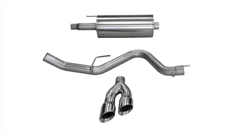 Corsa 15-20 Ford F-150 5.0L V8 (Super Crew Cab) Polished Sport Single Side Dual 4in Tips CB Exhaust - Main Product View