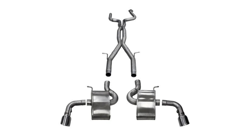 Corsa 16-18 Chevy Camaro SS 6.2L Xtreme 2.75in Cat-Back Dual Rear Exit w/ Single 4.5in Polis - Main Product View