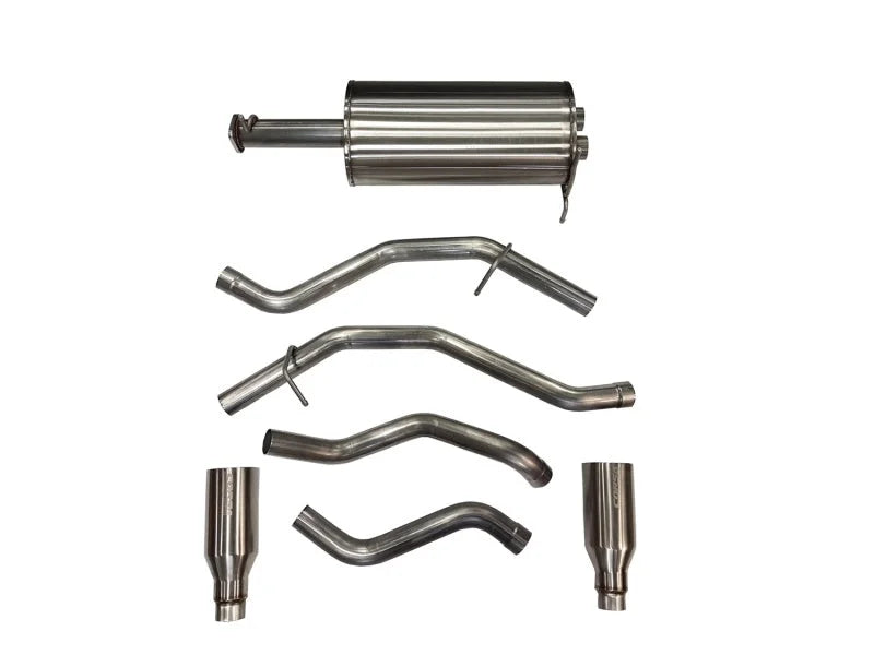 Corsa 19-24 Ram 1500 5.7L Crew Cab w/ 57in or 76in Bed Cat-Back Dual Rr Exit 5in Satin Polished Tips - Main Product View