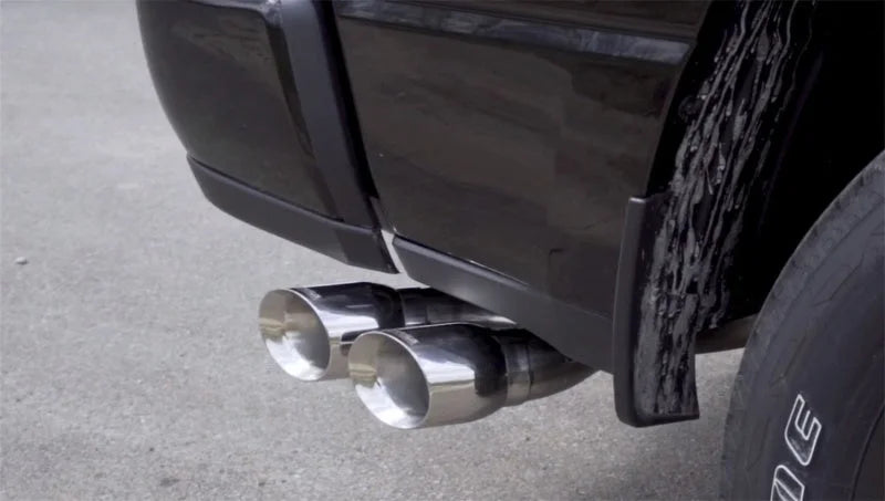 Corsa 19-24 Ram 1500 5.7L Crew Cab w/57in or 76in Bed Cat-Back Single Side Exit 4in PolishedDual Tip - Back View