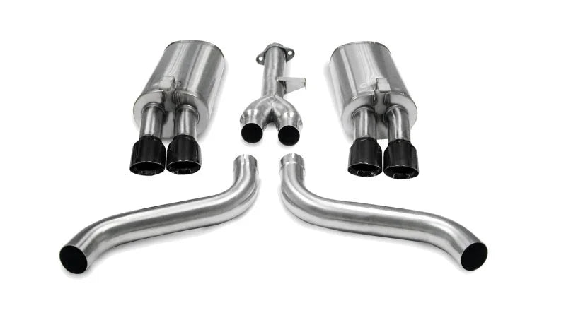 Corsa 1986-1991 Chevrolet Corvette C4 5.7L V8 L98 Black Sport Cat-Back Exhaust - Main Product View