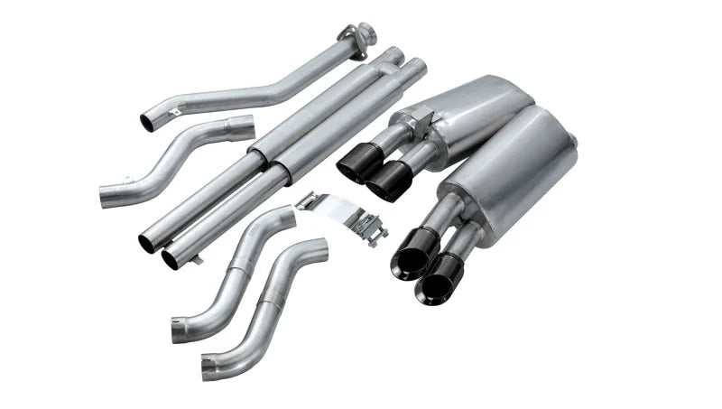 Corsa 1996-1996 Cat-Back Exhaust w/ Twin 3.5in Black Tips 96-96 Chevrolet Corvette C4 5.7L V8 LT4 - Main Product View