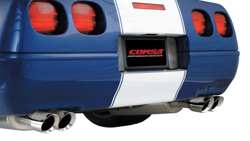 Corsa 1996-1996 Chevrolet Corvette C4 5.7L V8 LT4 Polished Sport Cat-Back Exhaust - Side View