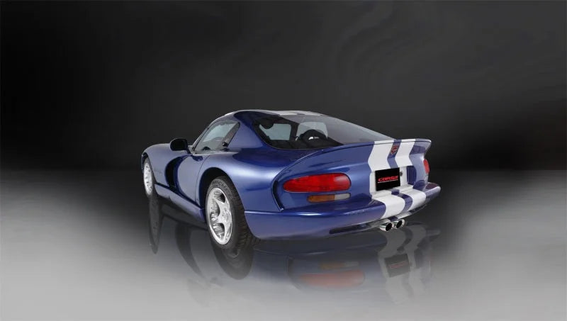 Corsa 1996-2002 Dodge Viper GTS 8.0L V10 Polished Sport Cat-Back Exhaust w/3in Inlet - Side View