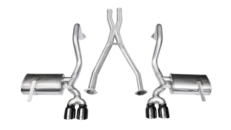 Corsa 1997-2004 Chevrolet Corvette C5 Z06 5.7L V8 Black Xtreme Cat-Back + XO Exhaust - Main Product View