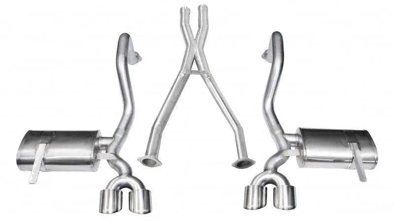 Corsa 1997-2004 Chevrolet Corvette C5 Z06 5.7L V8 Polished Xtreme Cat-Back + XO Exhaust - Main Product View