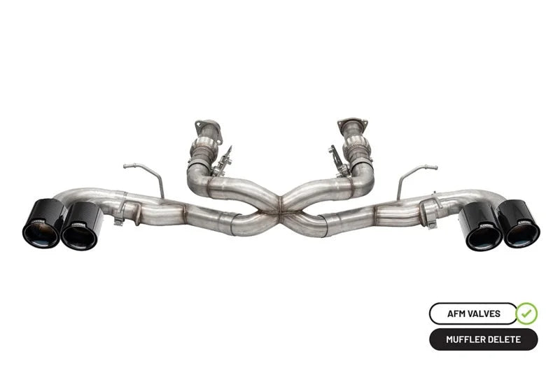 Corsa 20-25 Chevrolet Corvette C8 RWD 3in Xtreme Cat-Back Exhaust w/4.5in Carbon Fiber BlackPVD Tip - Main Product View
