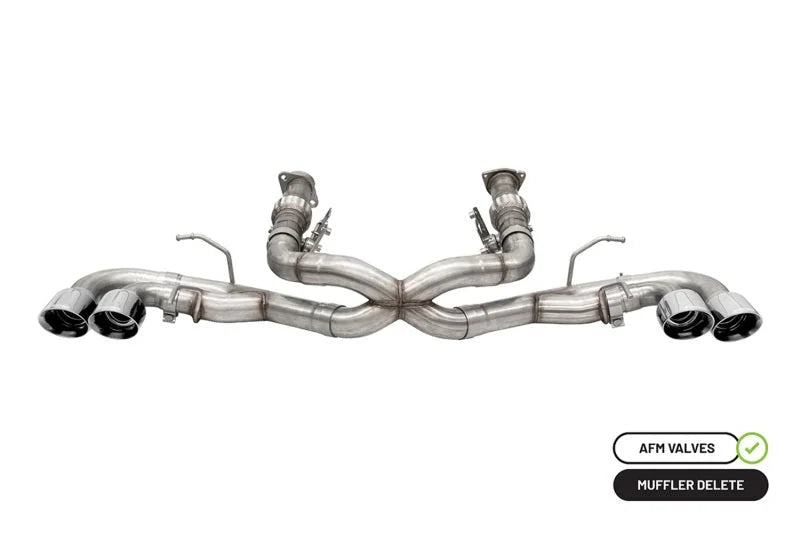 Corsa 20-25 Corvette C8 3in Xtreme Cat-Back Exhaust 4.5in Pol Quad Tips - Integrates stock AFM Valve - Main Product View