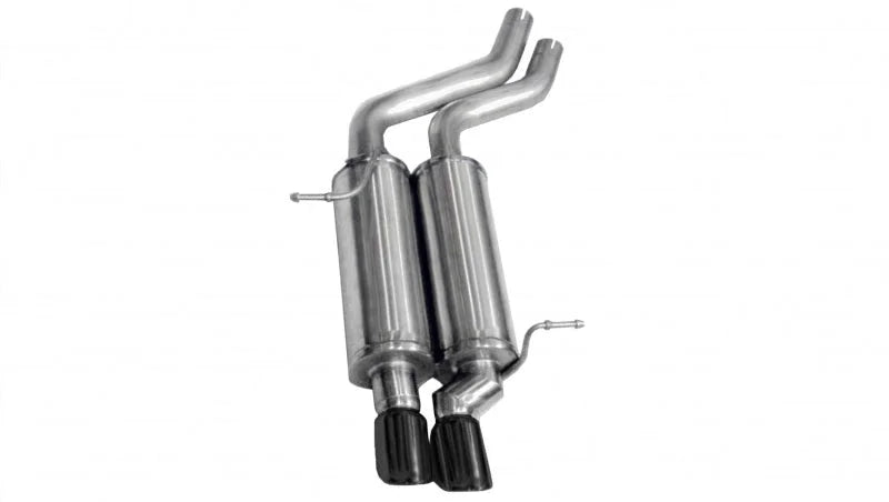 Corsa 2001-2006 BMW 325i/ci Convertible E46 Black Sport Axle-Back Exhaust - Main Product View