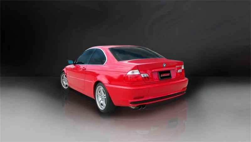 Corsa 2001-2006 BMW 325i/ci Convertible E46 Black Sport Axle-Back Exhaust - Detail View