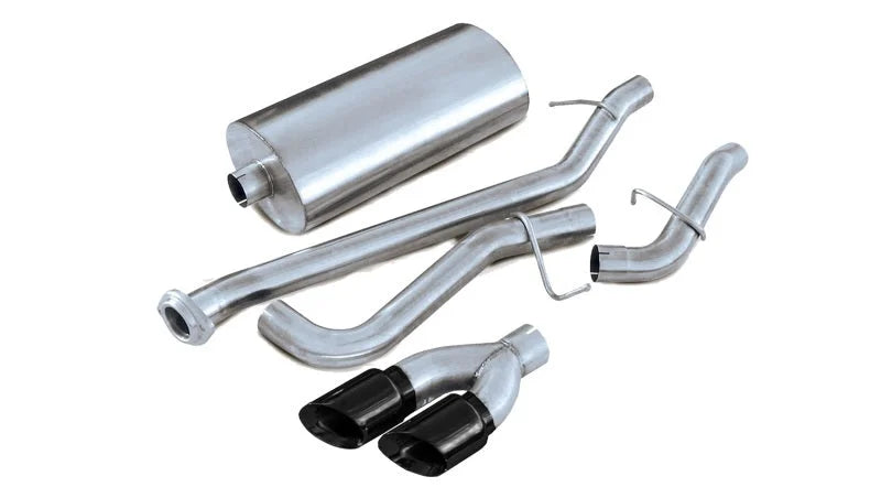 Corsa 2002-2006 Chevrolet Avalanche 5.3L V8 3in Sport Cat-Back Exhaust w/ twin 4in Black Tips - Main Product View