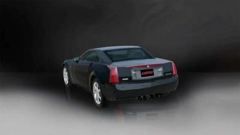 Corsa 2004-2008 Cadillac XLR 4.6L 25in Cat-Back Dual Rear w Twin 35in Black Pro-Series Tips - Detail View