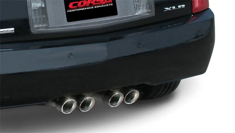 Corsa 2004-2008 Cadillac XLR 4.6L Polished Sport Cat-Back Exhaust - Side View