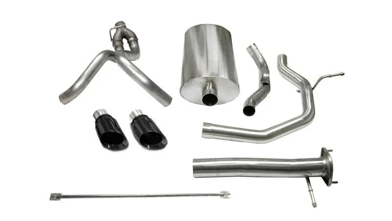 Corsa 2005-2006 Chevrolet SSR 5.3L V8 3in Cat-Back Dual Rear w Single 4in Black Pro-Series Tips - Main Product View