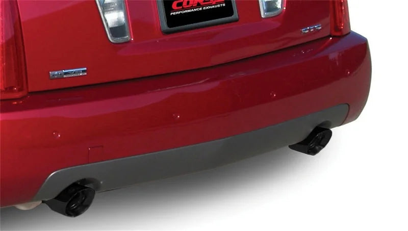 Corsa 2005-2007 Cadillac STS 4.6L 2.5in Axle-Back Dual Rear w Single 4in Black Pro-Series Tips - Detail View