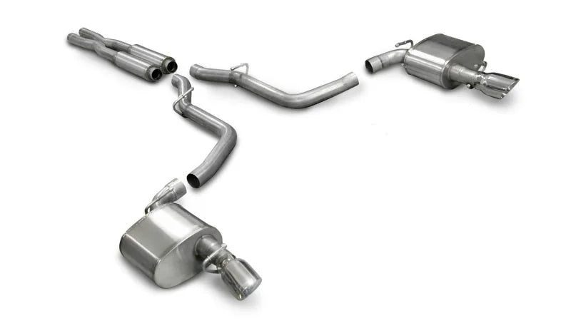 Corsa 2005-2010 Dodge Charger No Towing Hitch SRT-8 6.1L V8 Polished Xtreme Cat-Back Exhaust - Main Product View