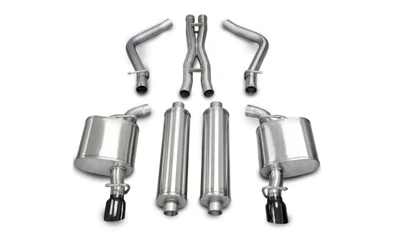 Corsa 2005-2010 Dodge Charger R/T 5.7L V8 Black Xtreme Cat-Back Exhaust - Main Product View