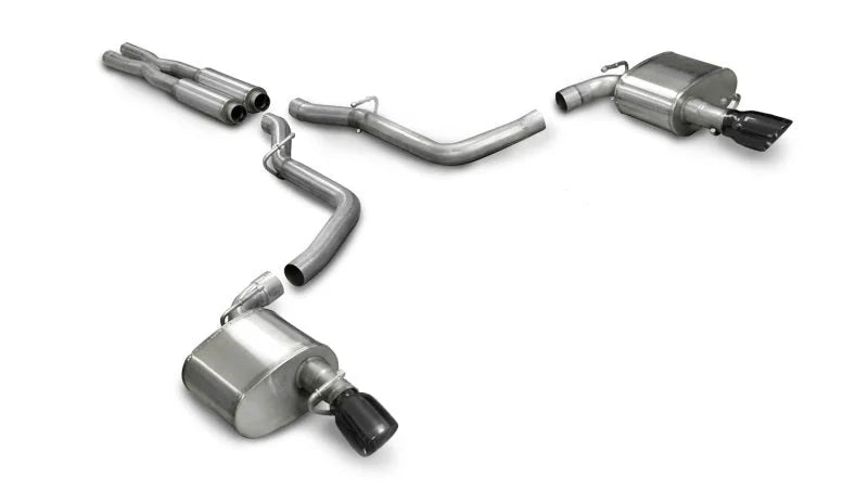 Corsa 2005-2010 Dodge Charger SRT-8 6.1L V8 Black Xtreme Cat-Back Exhaust - Main Product View