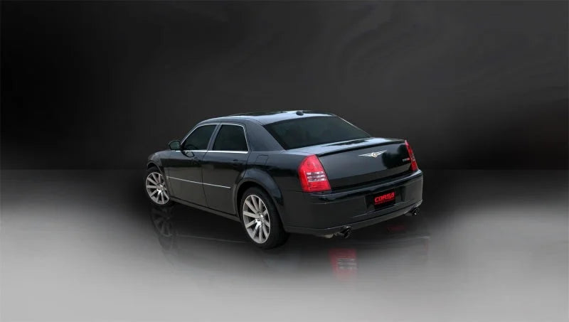 Corsa 2005-2010 Dodge Charger SRT-8 6.1L V8 Black Xtreme Cat-Back Exhaust - Detail View