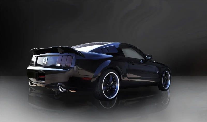 Corsa 2005-2010 Ford Mustang Shelby GT500 5.4L V8 Polished Sport Axle-Back Exhaust - Side View