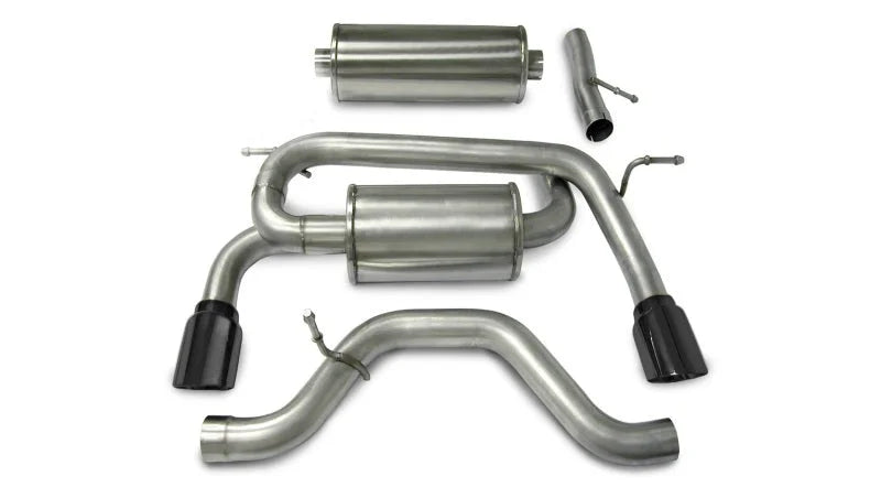 Corsa 2006-2008 Hummer H3 3in Cat-Back Dual Rear w Single 4in Black Pro-Series Tips - Main Product View
