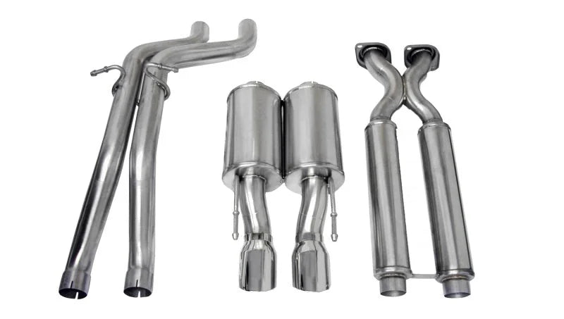 Corsa 2006-2010 Jeep Grand Cherokee 6.1L V8 Polished Sport Cat-Back Exhaust - Main Product View