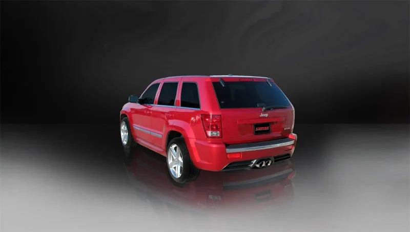 Corsa 2006-2010 Jeep Grand Cherokee 6.1L V8 Polished Sport Cat-Back Exhaust - Detail View