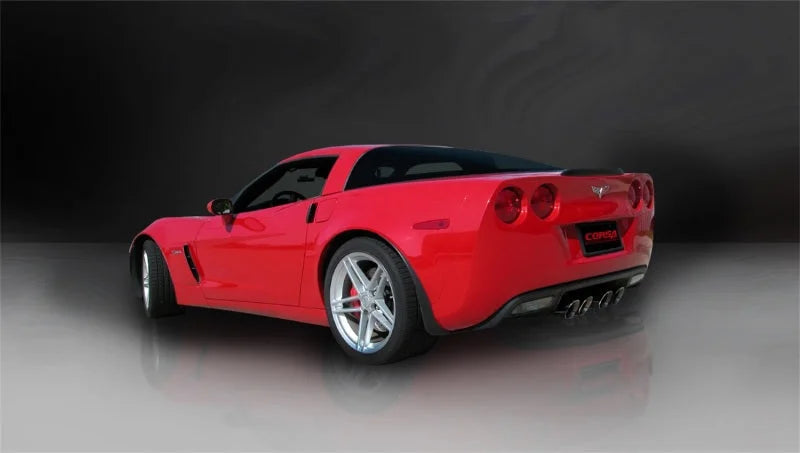 Corsa 2006-2013 Chevrolet Corvette C6 Z06 7.0L V8 Black Sport Axle-Back Exhaust - Side View