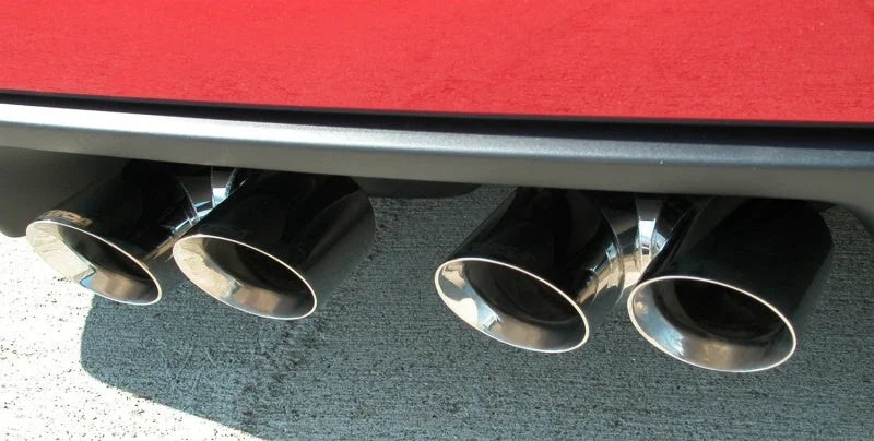 Corsa 2006-2013 Chevrolet Corvette C6 Z06 7.0L V8 Polished Sport Axle-Back Exhaust - Detail View