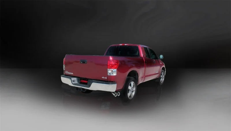 Corsa 2007-2008 Toyota Tundra Double Cab/Crew Max 5.7L V8 Polished Sport Cat-Back Exhaust - Side View