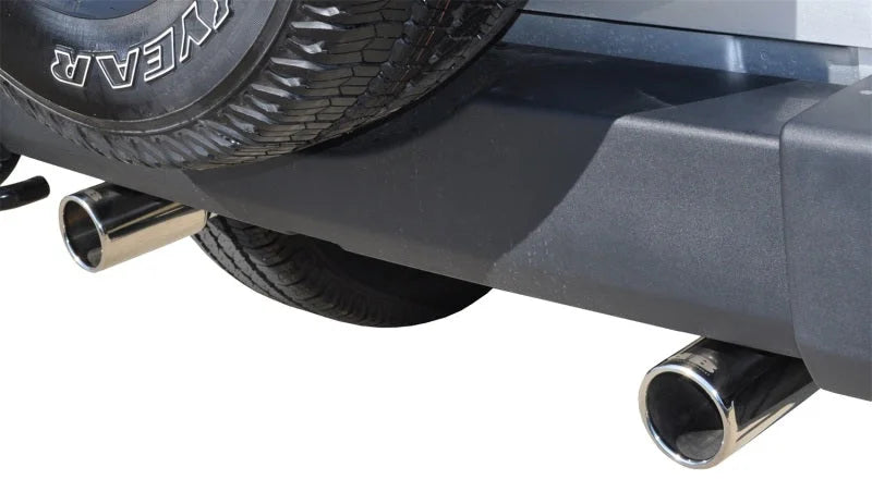 Corsa 2007-2011 Jeep Wrangler 3.8L/12-14 Wrangler 3.6L Polished Sport Axle-Back Exhaust - Detail View