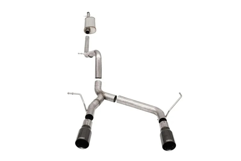 Corsa 2007-2018 Jeep Wrangler JKU 3.6L Sport 2.75in Cat-Back Exhaust w/ Single 4in Black Tips - Main Product View