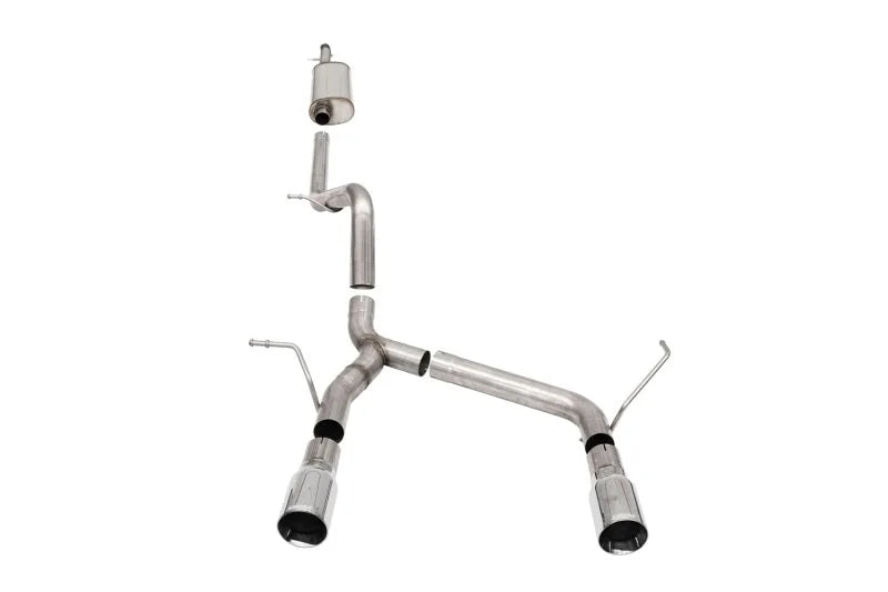 Corsa 2007-2018 Jeep Wrangler JKU 3.6L Sport 2.75in Cat-Back Exhaust w/ Single 4in Tips - Main Product View