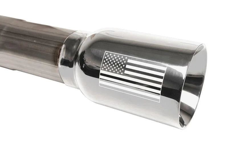 Corsa 2007-2018 Jeep Wrangler JKU 3.6L/3.8L 2.75in Sport Cat-Back Exhaust w/ 4in American Flag Tips - Additional View 5