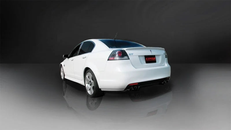 Corsa 2008-2009 Pontiac G8 GXP 6.0L V8 Sport Cat-Back w/ Dual 3in Black Tips - Side View