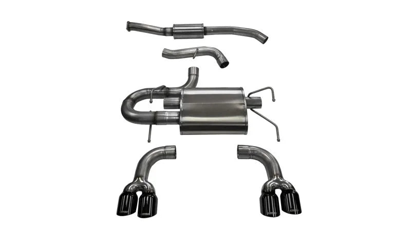 Corsa 2008-2014 Subaru Impreza Hatchback STI 2.5L Turbo Manual Black Sport Cat-Back Exhaust - Main Product View