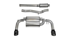 Load image into Gallery viewer, Corsa 2008-2015 Mitsubishi Lancer Evolution X Sedan 2.0L Black Sport Dual Rear Cat-Back Exhaust - Main Product View