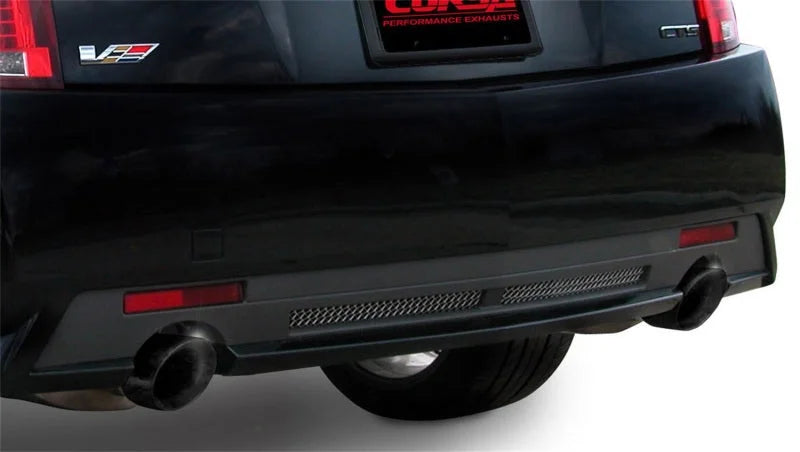 Corsa 2009-2014 Cadillac CTS Sedan V 6.2L V8 Black Sport Axle-Back Exhaust - Detail View