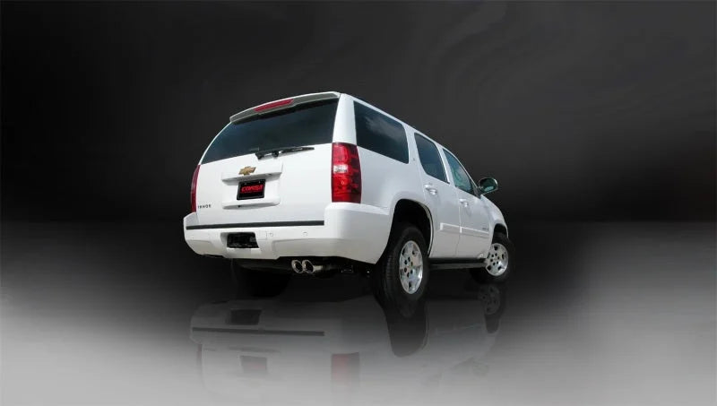 Corsa 2009-2014 Chevrolet Tahoe 5.3L V8 Polished Sport Cat-Back Exhaust - Side View