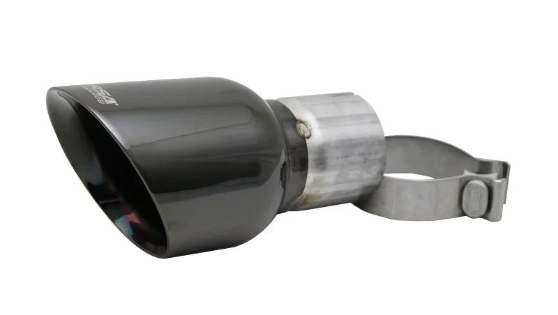 Corsa 2009-2019 Single Universal 3.0in Inlet / 4.5in Outlet Black PVD Pro-Series Tip Kit - Side View