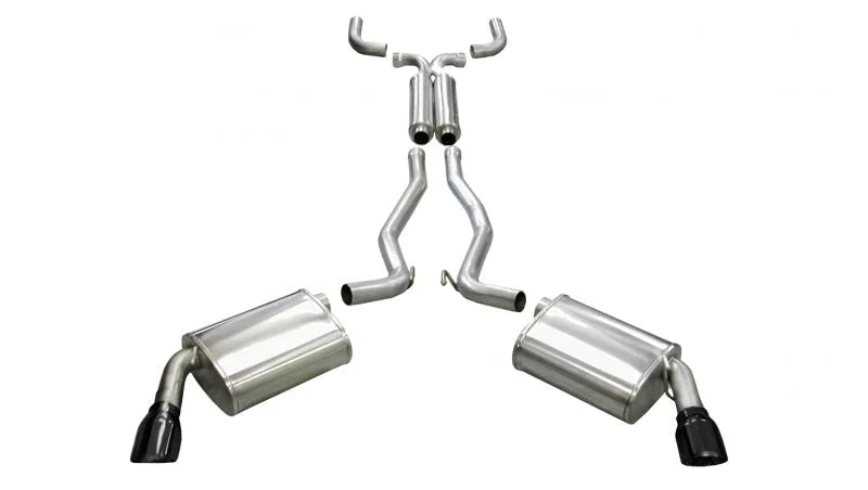 Corsa 2010-2015 Chevrolet Camaro Coupe SS 6.2L V8 Auto Black Sport Cat-Back + XO Exhaust - Main Product View