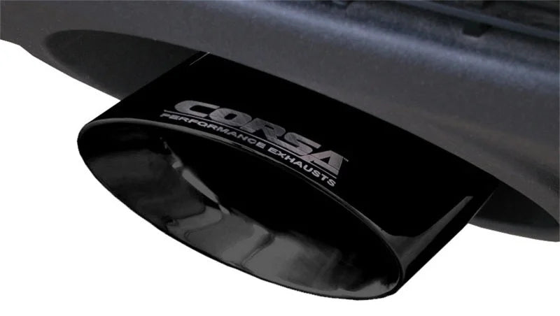 Corsa 2010-2015 Chevrolet Camaro Coupe SS 6.2L V8 Auto Black Sport Cat-Back + XO Exhaust - Side View